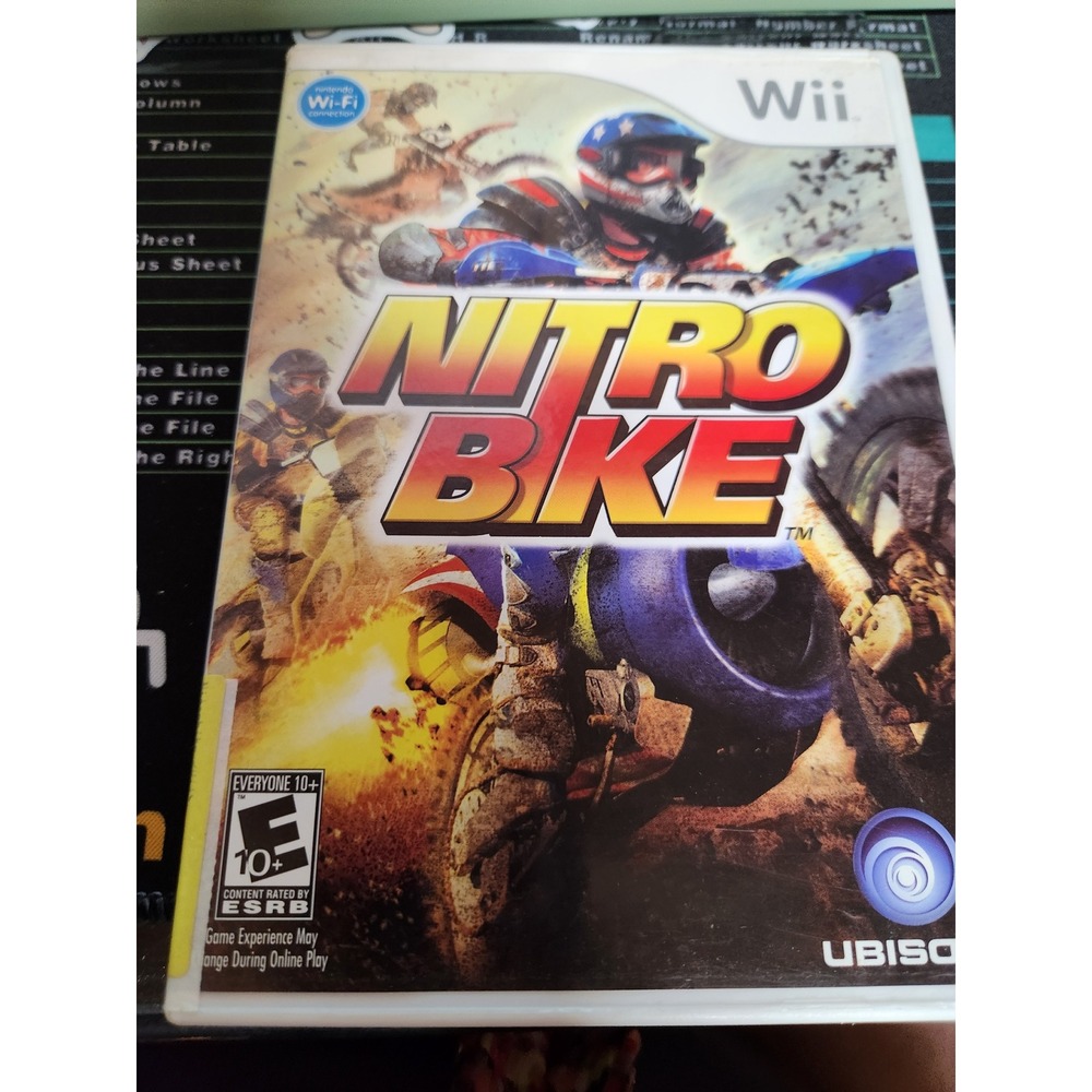 Nitro Bike Nintendo Wii Ubisoft Motocross Racing Game Complete CIB 2008